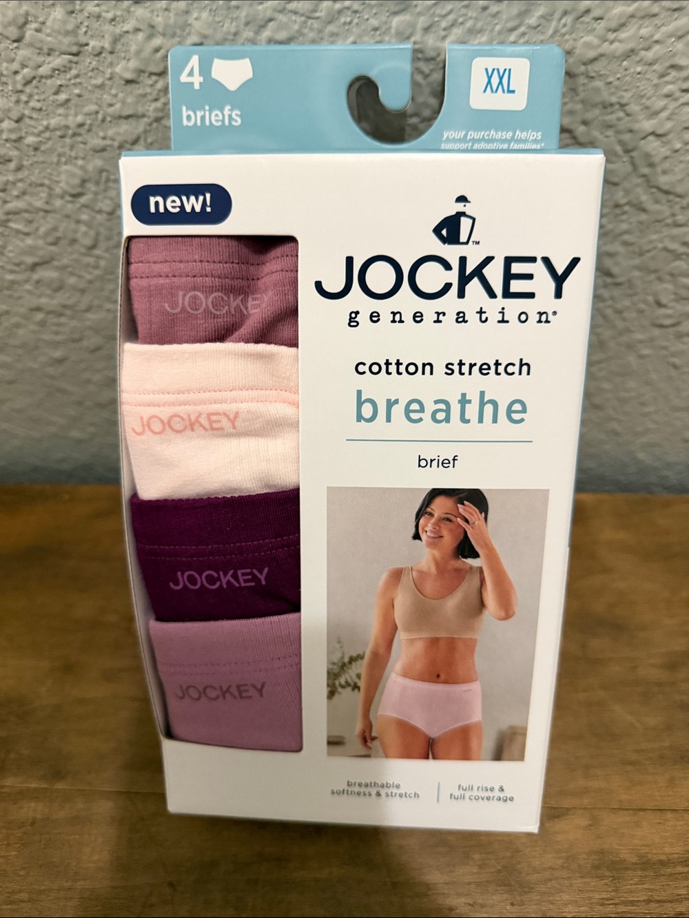 Jockey Cotton Stretch Breathe Briefs - Mauve, Light Pink & Plum size XXL
